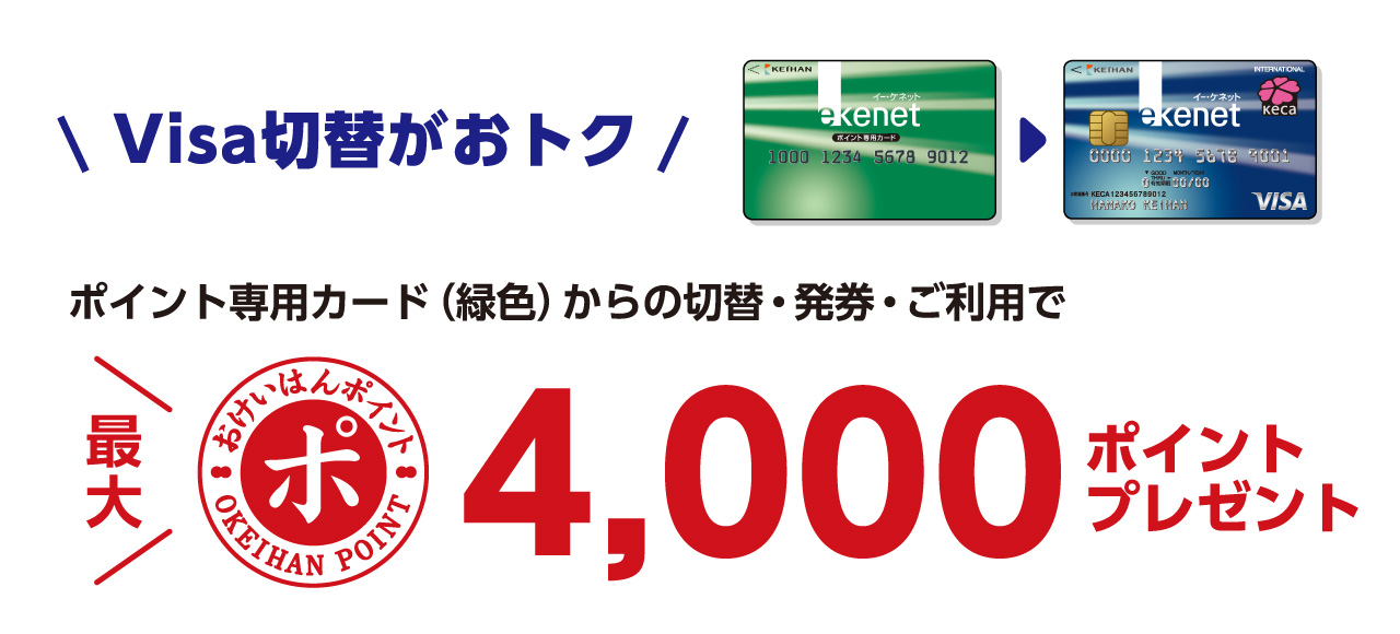 e-kenetポイント専用カード（緑色）終了による切替のお願い｜e-kenet